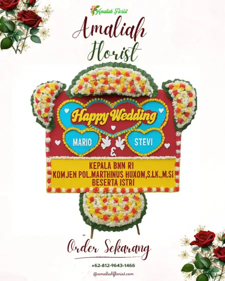 Papan Bunga Pernikahan Batu Hampar